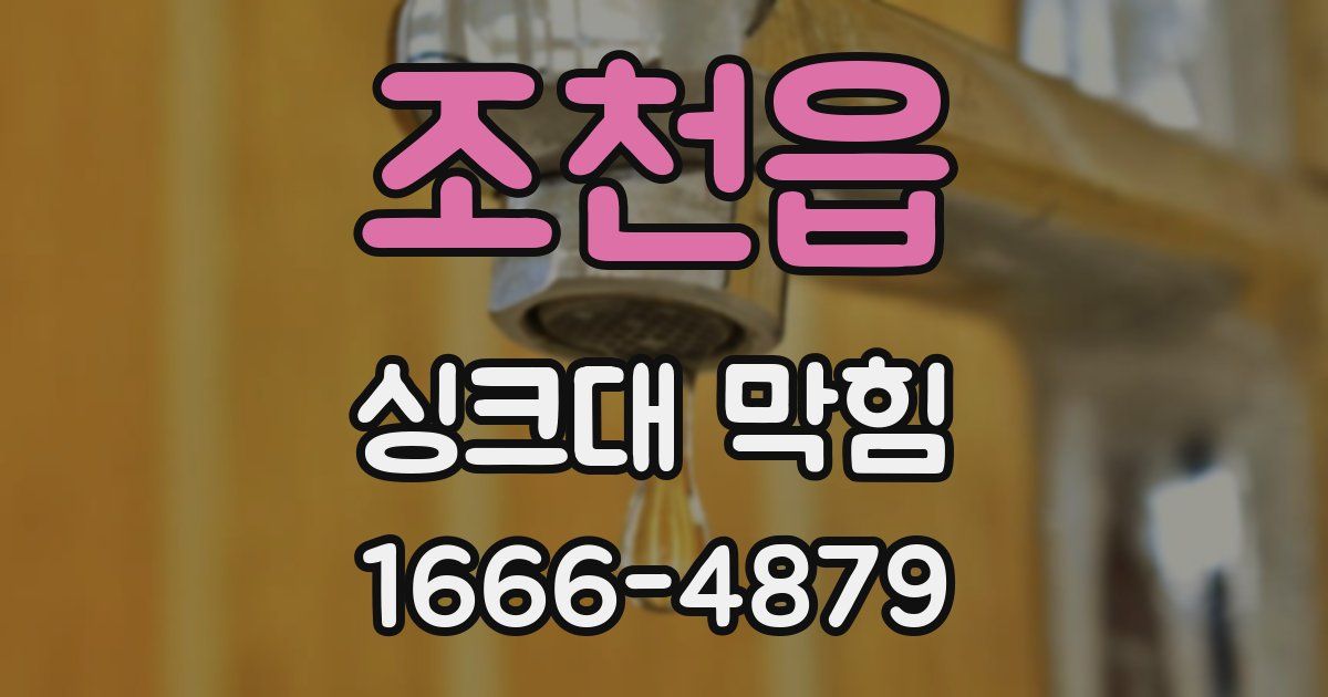 조천읍 싱크대 막힘