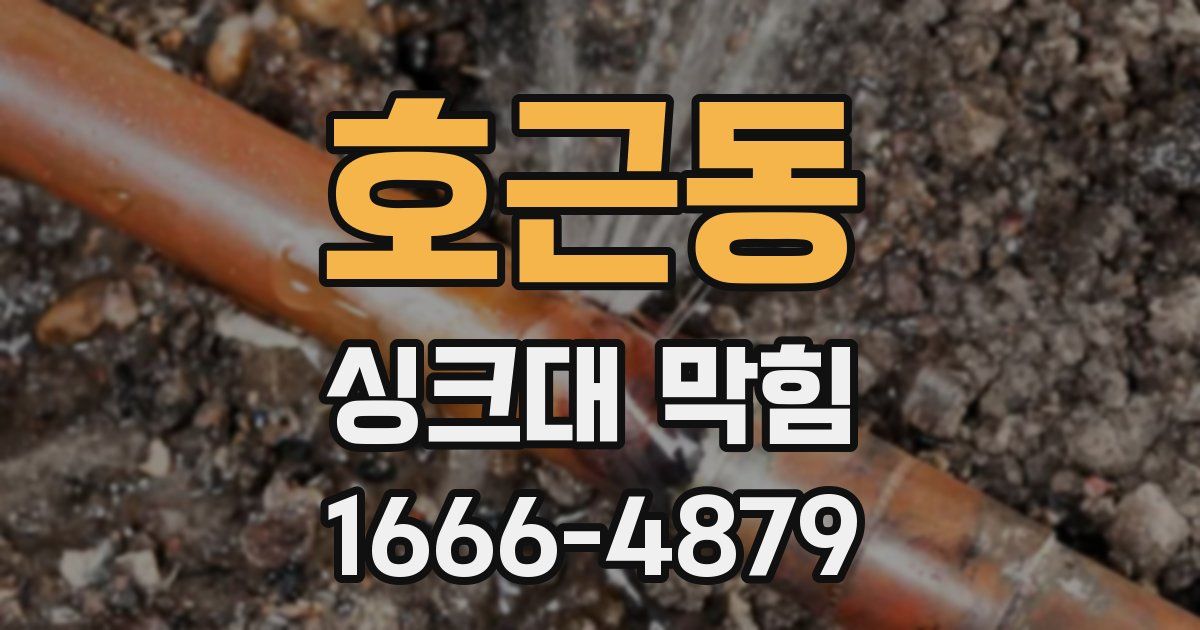호근동 싱크대 막힘