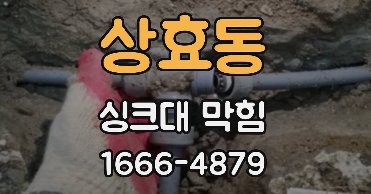상효동 싱크대 막힘