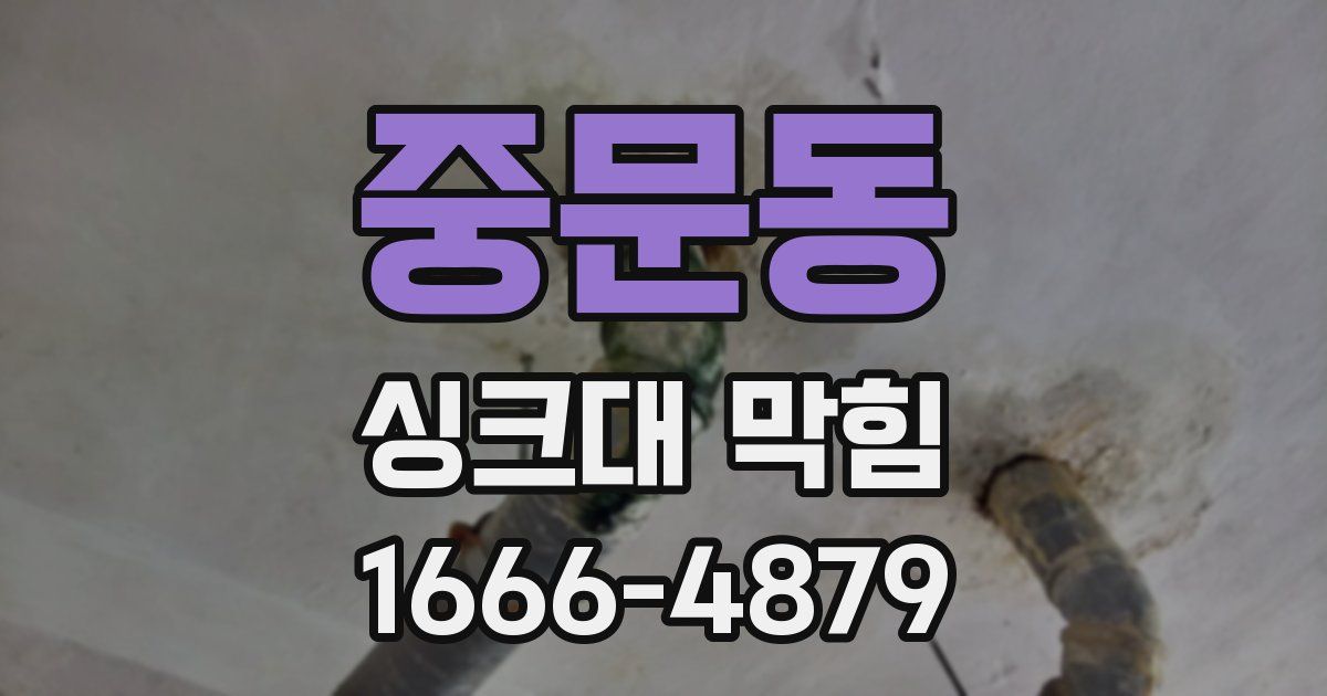 중문동 싱크대 막힘