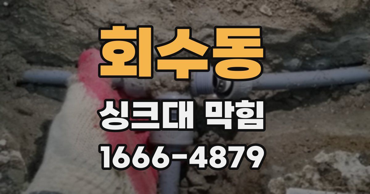 회수동 싱크대 막힘