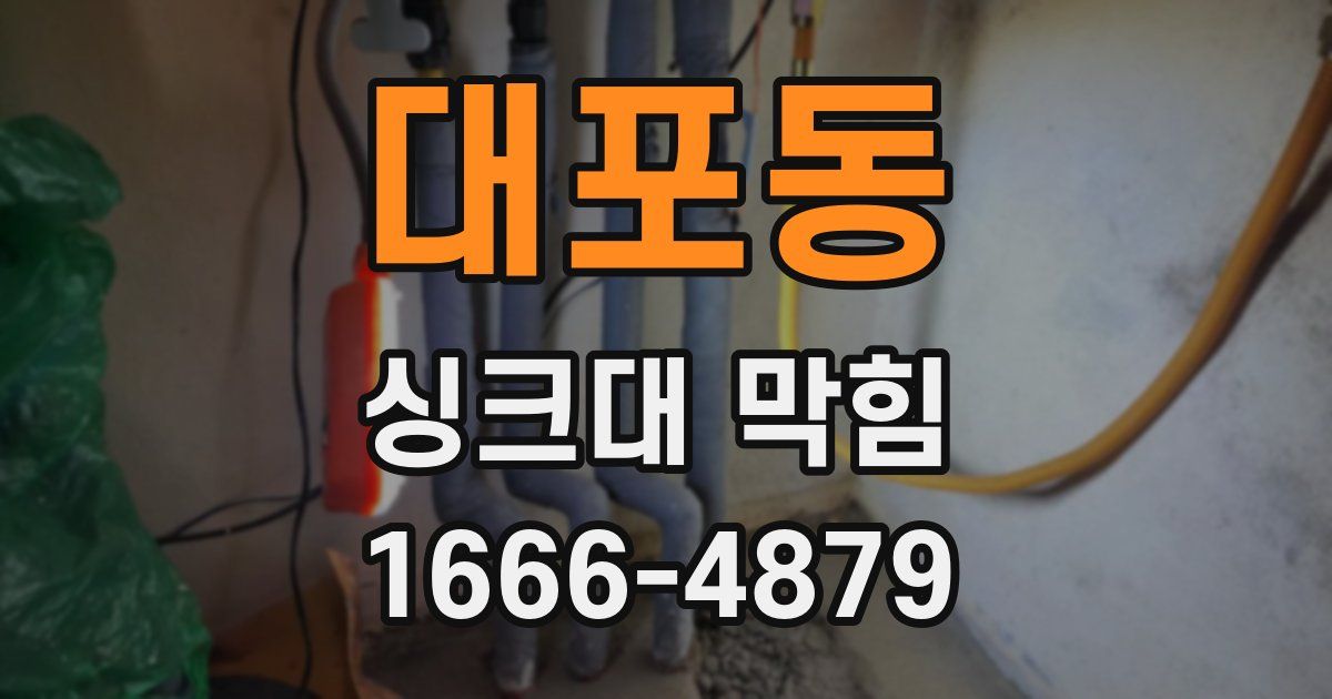 대포동 싱크대 막힘