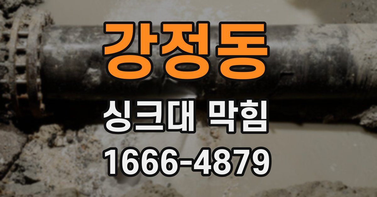 강정동 싱크대 막힘