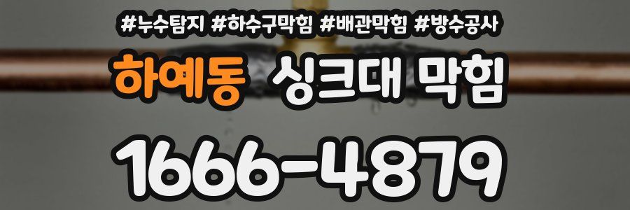 하예동 싱크대 막힘
