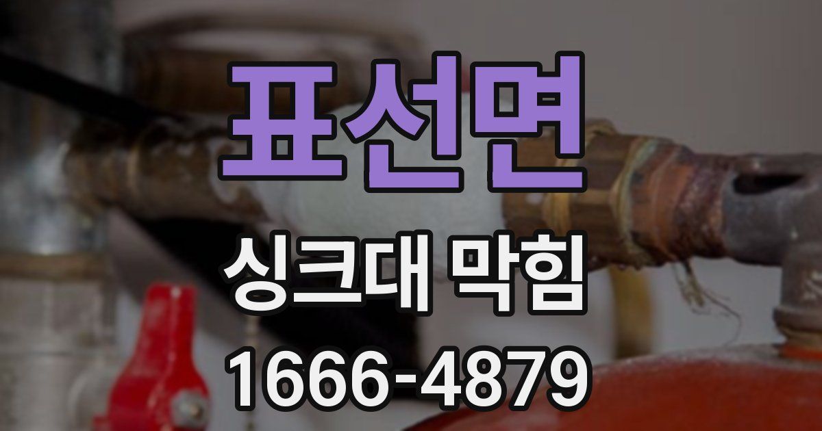 표선면 싱크대 막힘