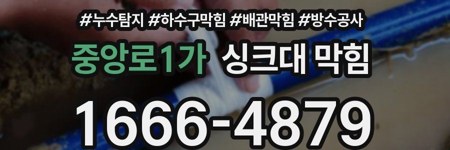 중앙로1가 싱크대 막힘