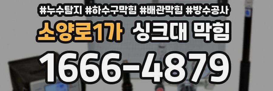 소양로1가 싱크대 막힘