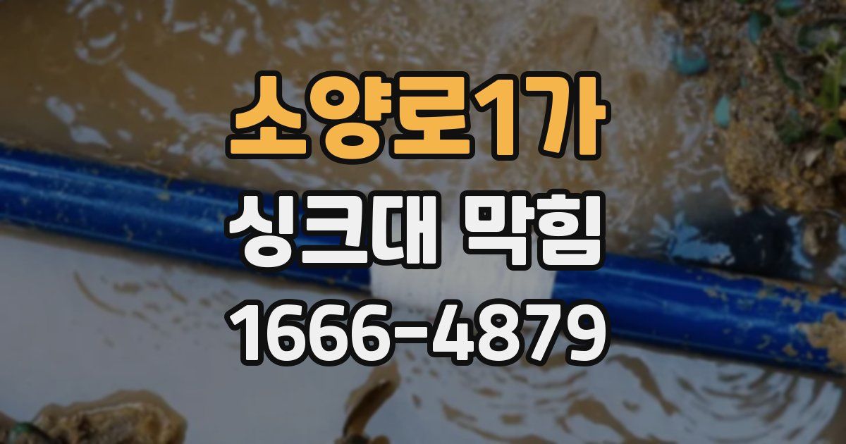 소양로1가 싱크대 막힘