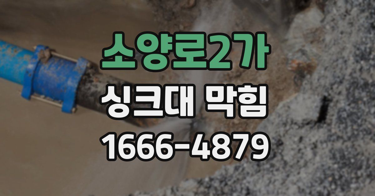 소양로2가 싱크대 막힘