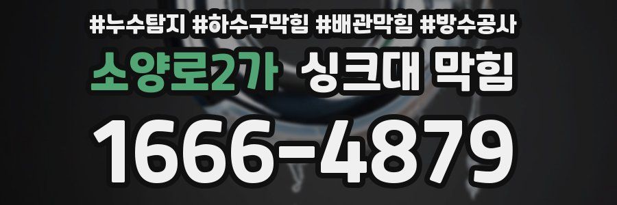 소양로2가 싱크대 막힘