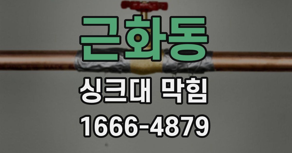 근화동 싱크대 막힘