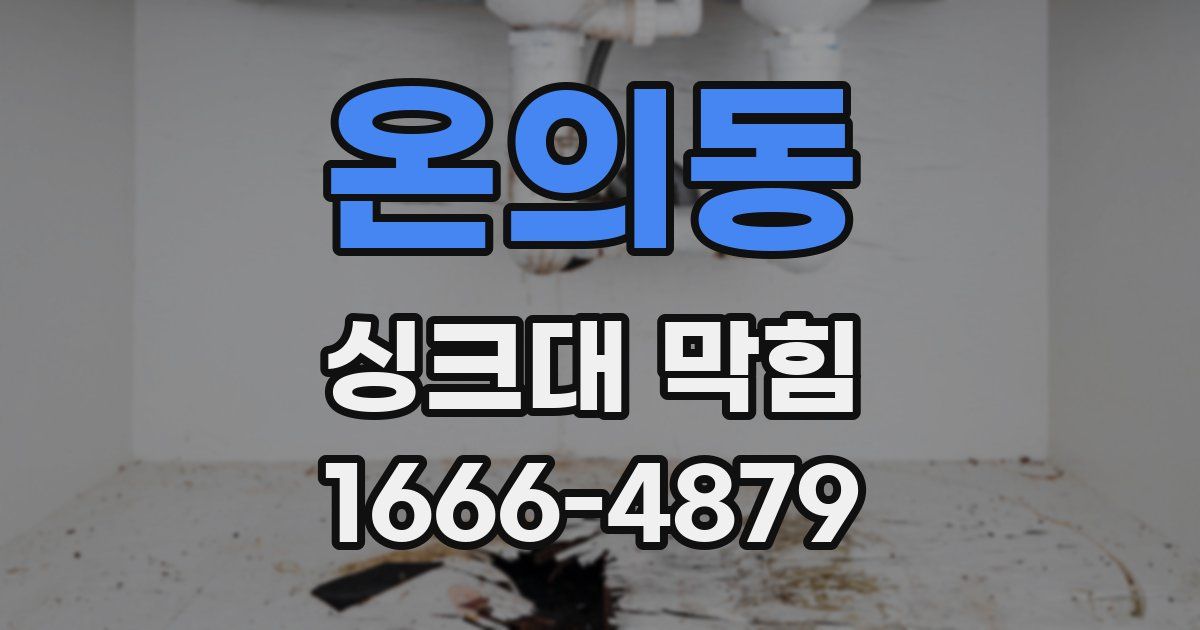 온의동 싱크대 막힘