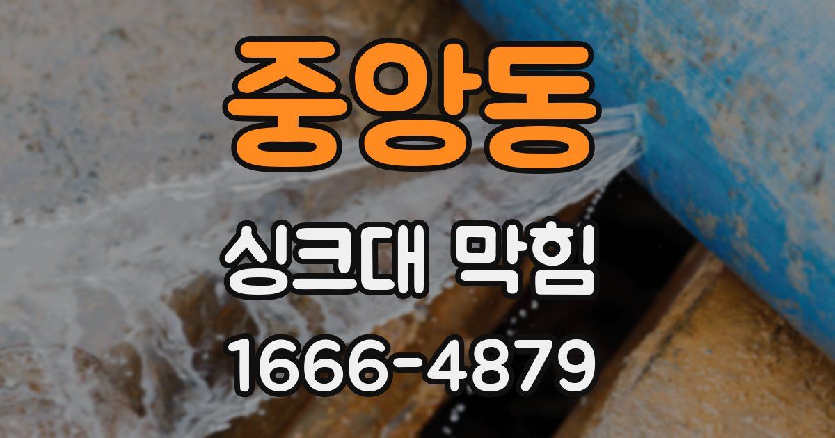중앙동 싱크대 막힘