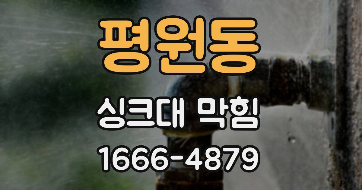 평원동 싱크대 막힘