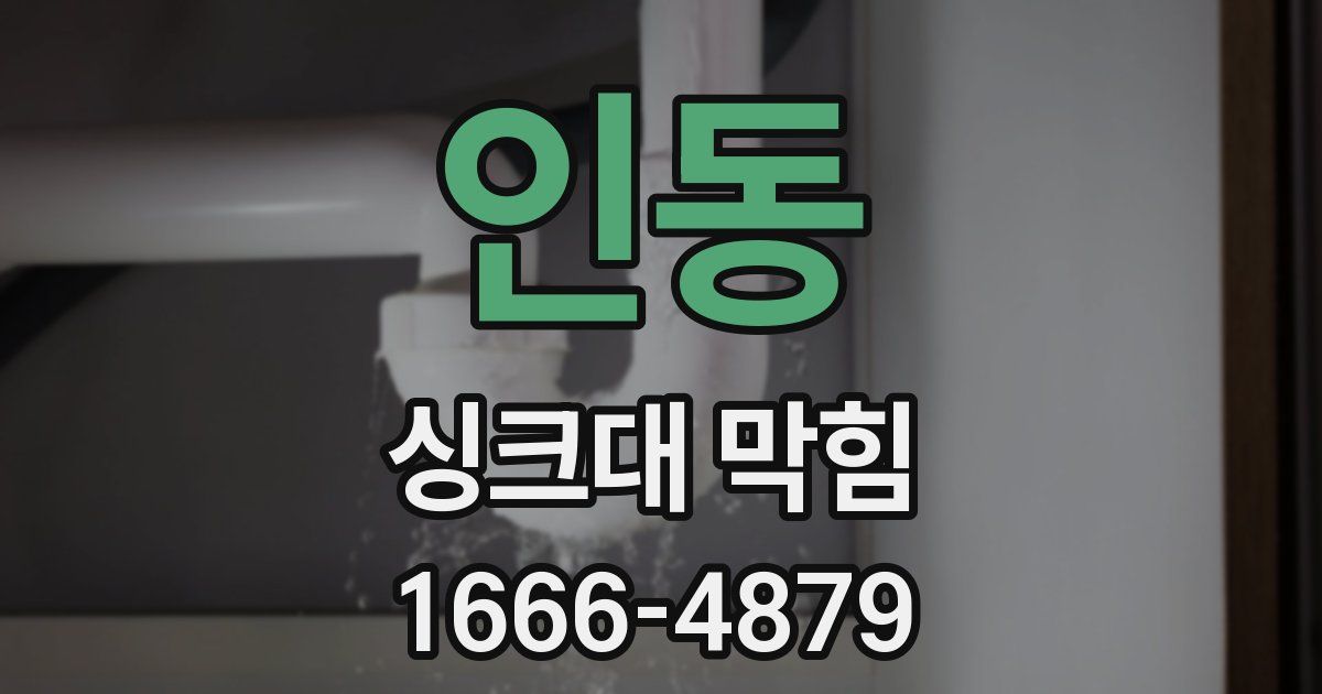 인동 싱크대 막힘