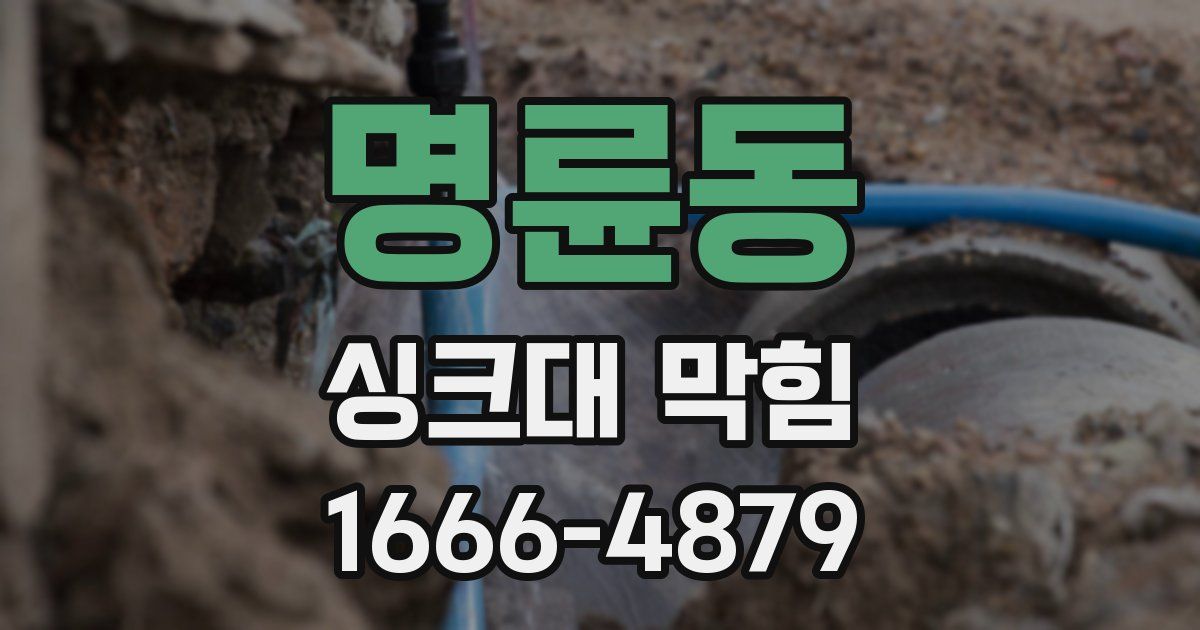 명륜동 싱크대 막힘