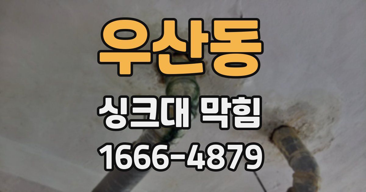 우산동 싱크대 막힘
