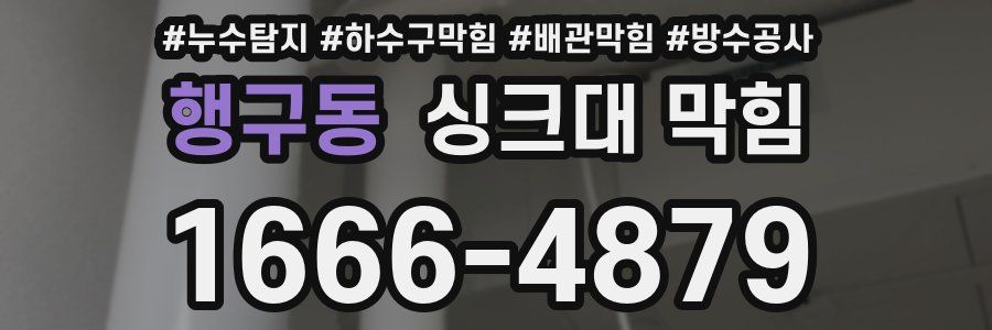 행구동 싱크대 막힘