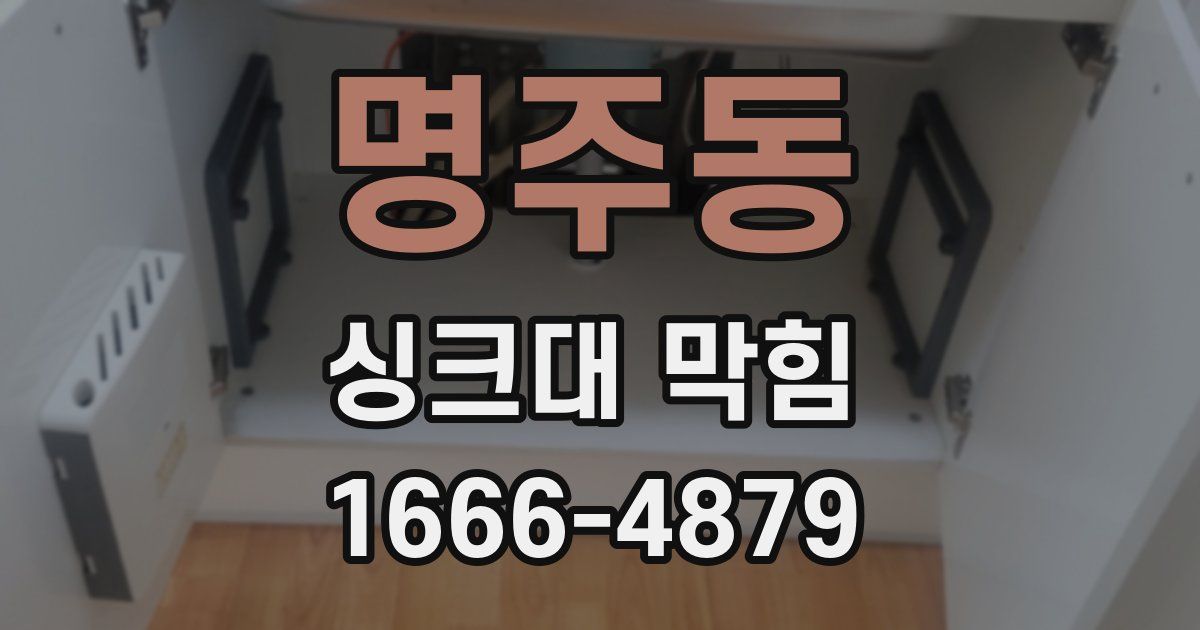 명주동 싱크대 막힘