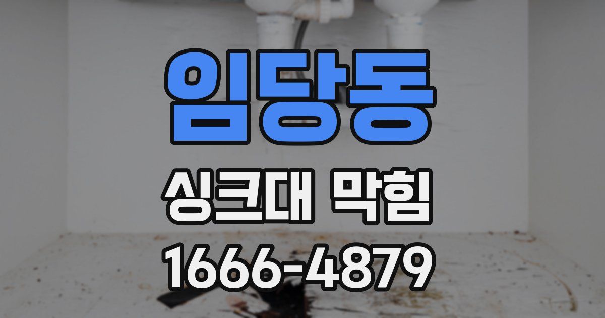 임당동 싱크대 막힘