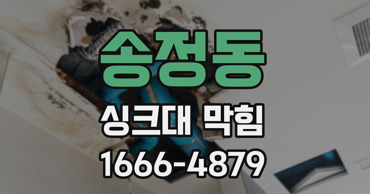 송정동 싱크대 막힘