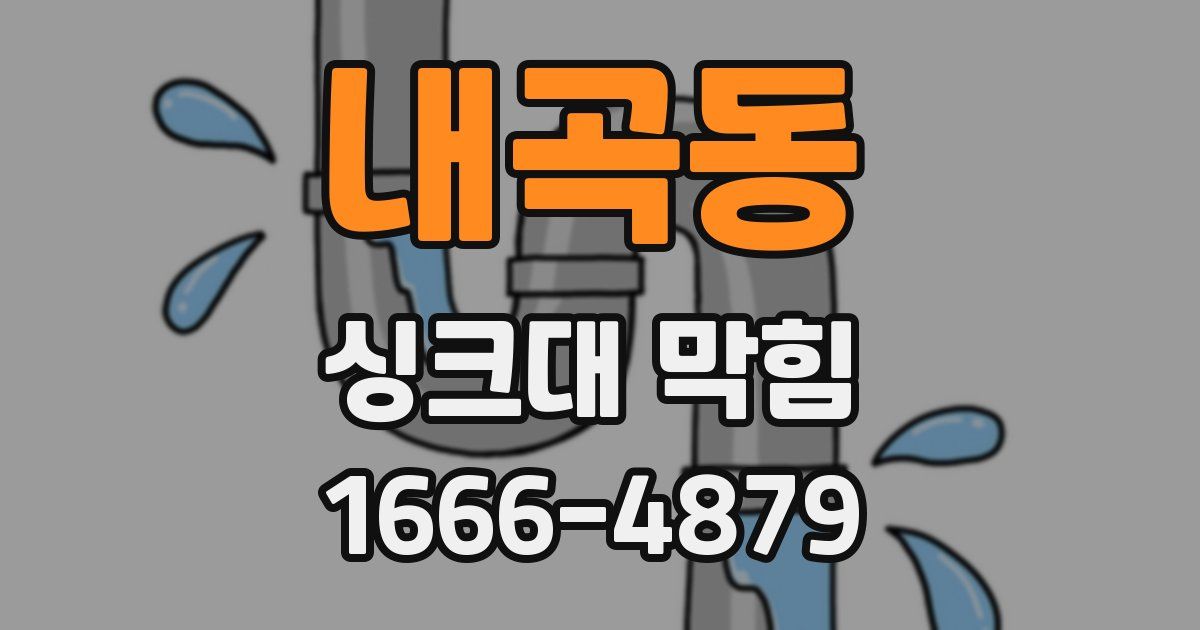 내곡동 싱크대 막힘
