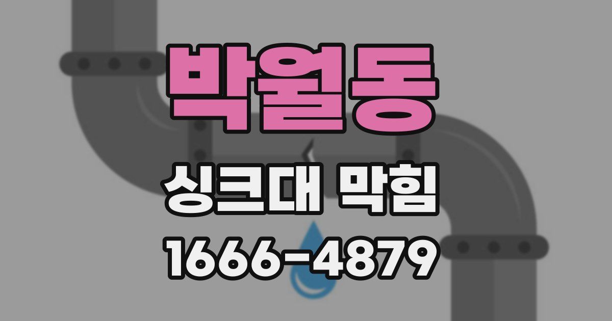 박월동 싱크대 막힘