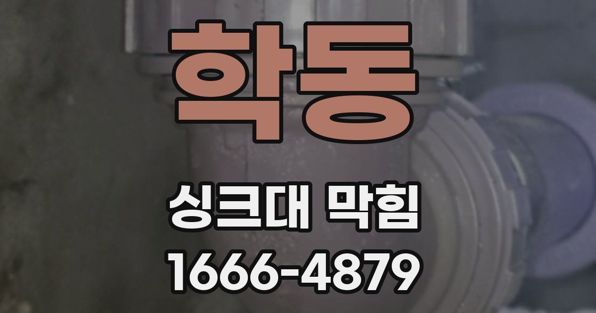 학동 싱크대 막힘