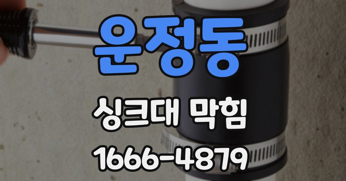운정동 싱크대 막힘