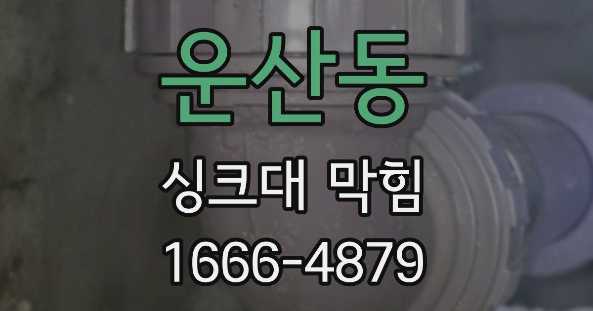 운산동 싱크대 막힘