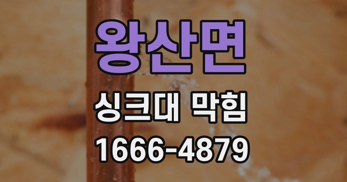 왕산면 싱크대 막힘