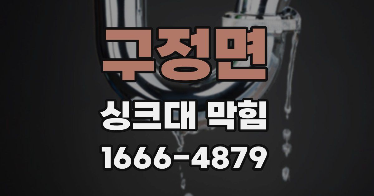 구정면 싱크대 막힘
