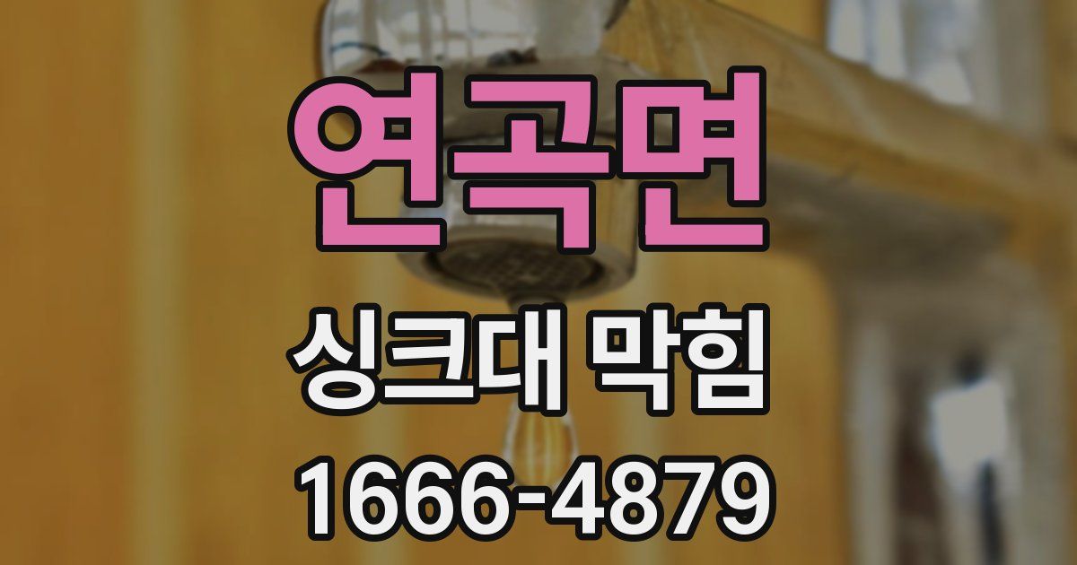 연곡면 싱크대 막힘