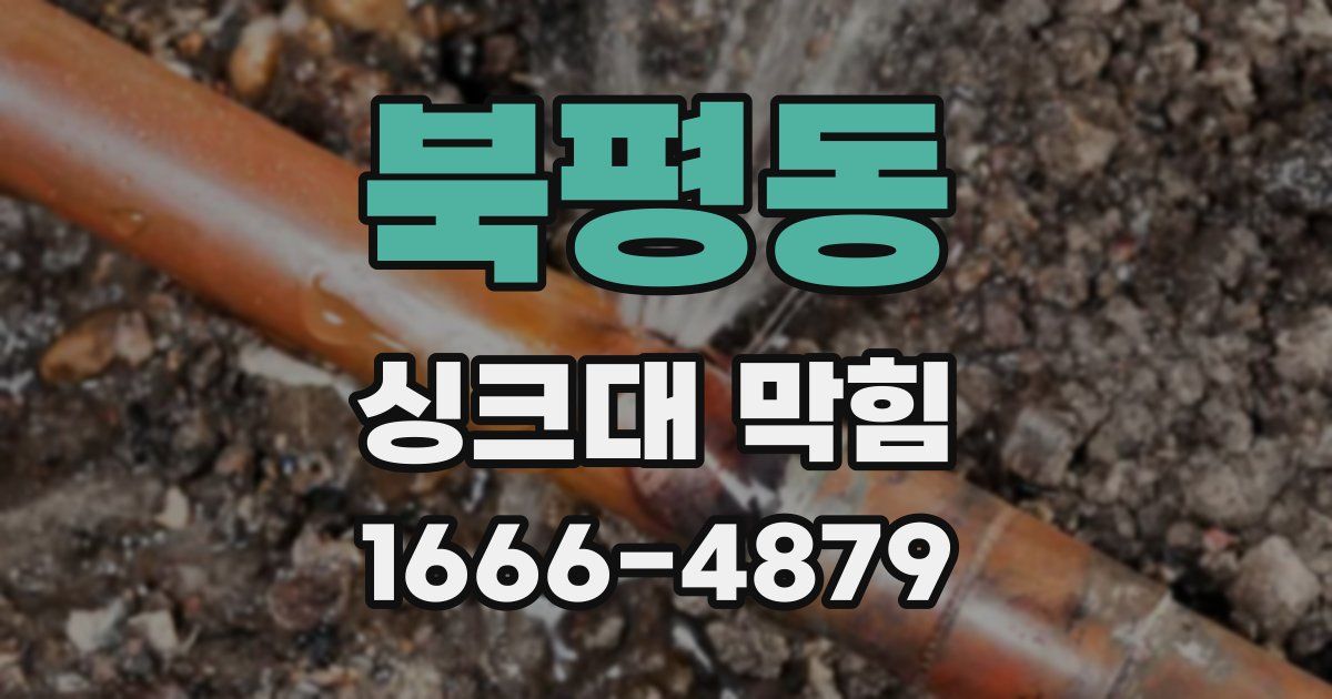 북평동 싱크대 막힘