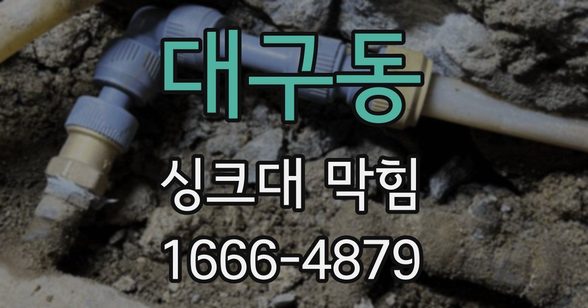 대구동 싱크대 막힘