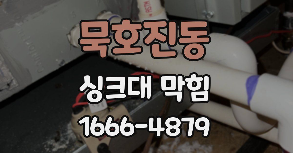 묵호진동 싱크대 막힘