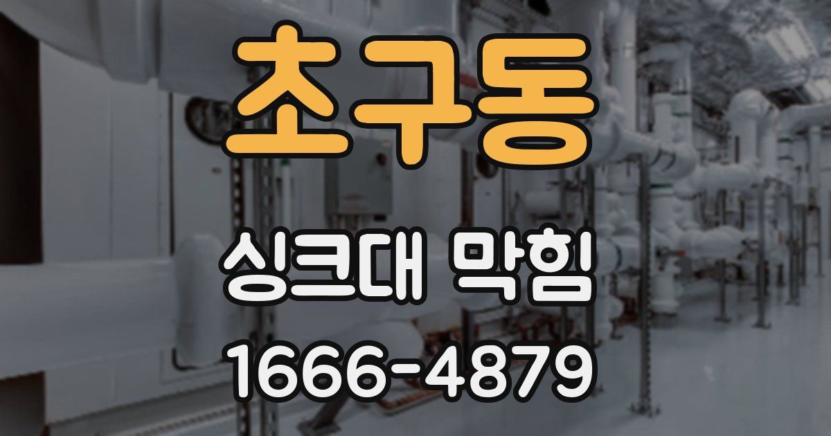 초구동 싱크대 막힘