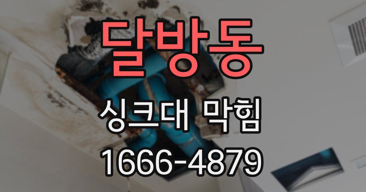 달방동 싱크대 막힘