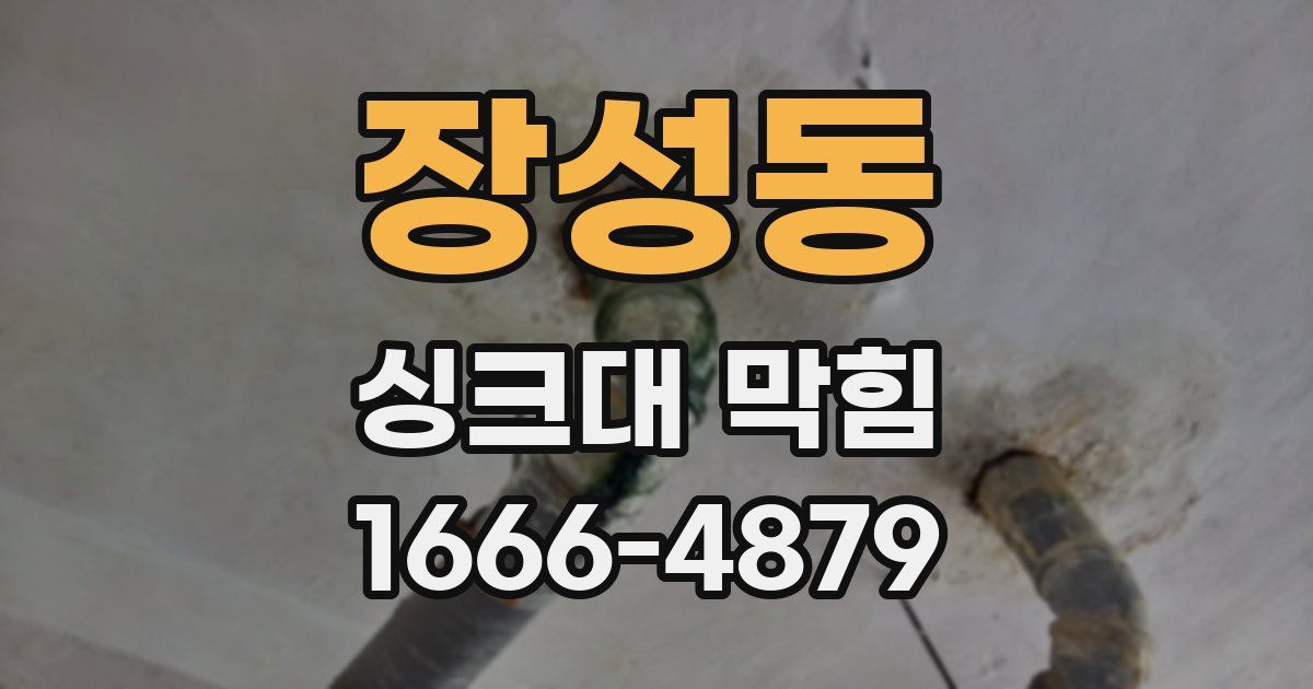 장성동 싱크대 막힘