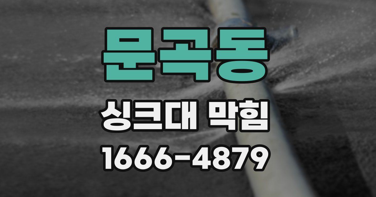문곡동 싱크대 막힘