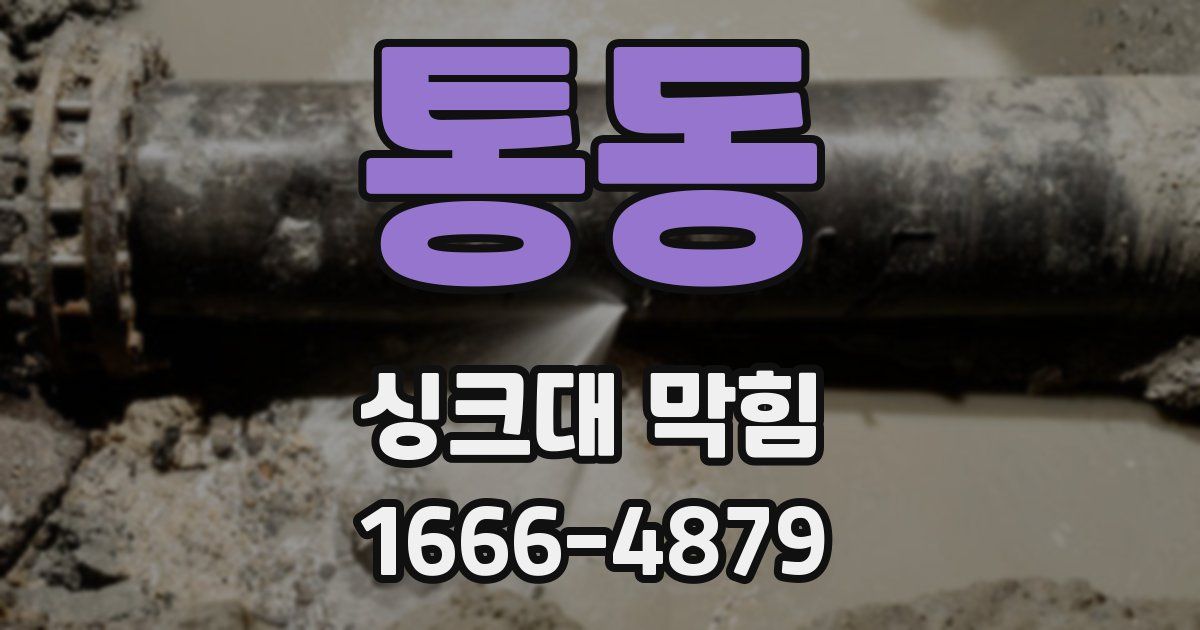 통동 싱크대 막힘
