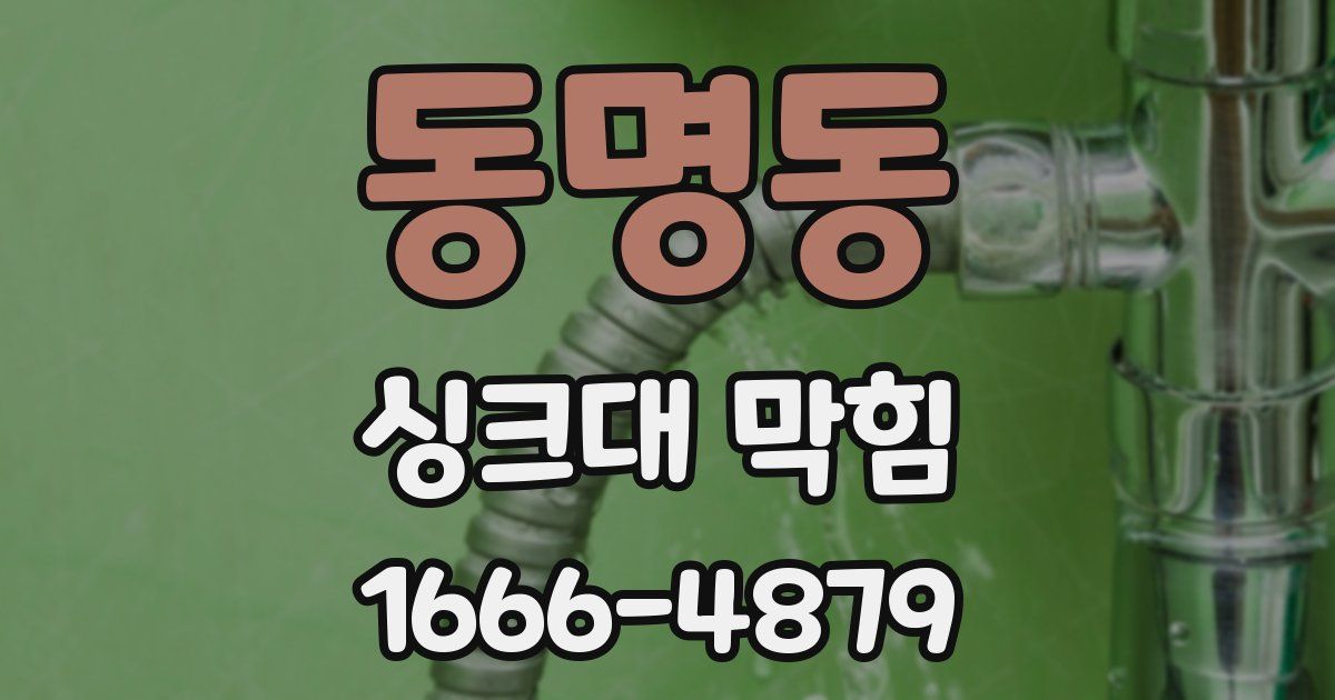 동명동 싱크대 막힘