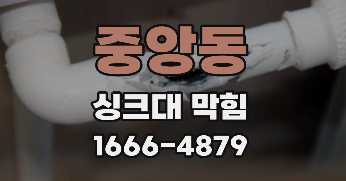 중앙동 싱크대 막힘