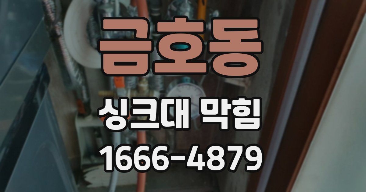 금호동 싱크대 막힘