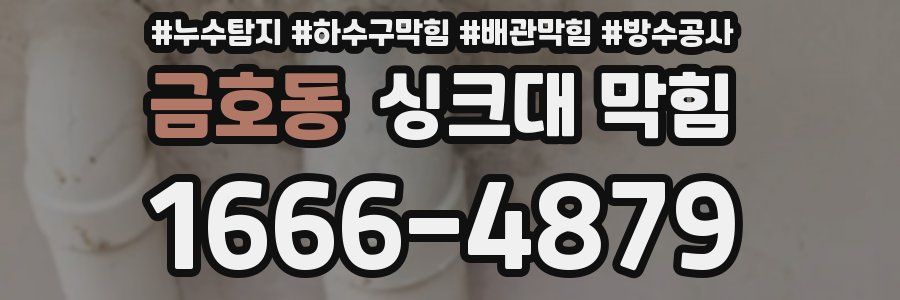 금호동 싱크대 막힘