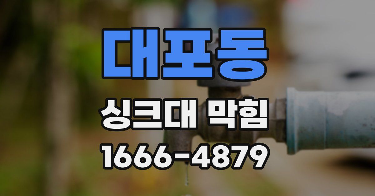 대포동 싱크대 막힘