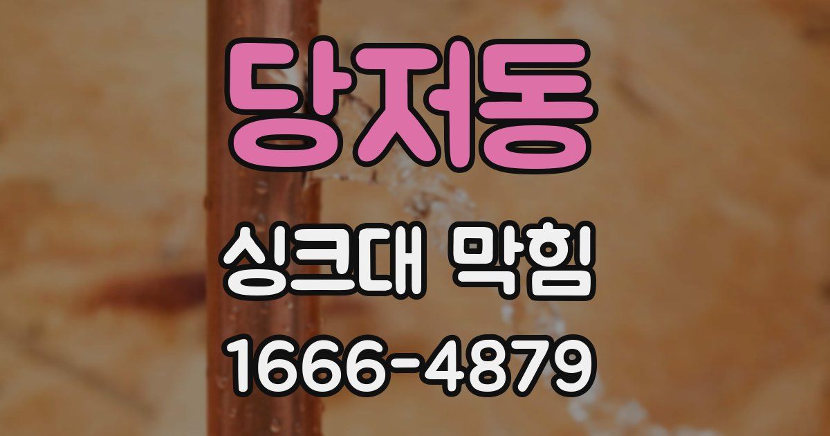당저동 싱크대 막힘