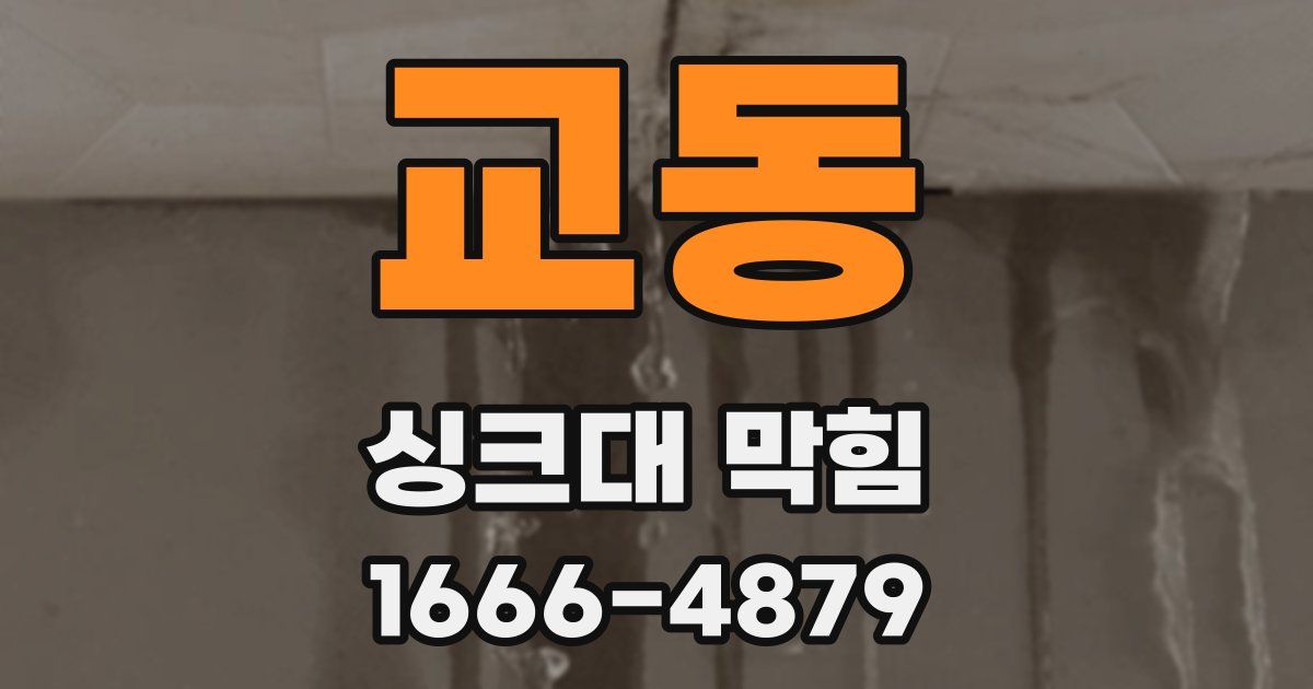 교동 싱크대 막힘