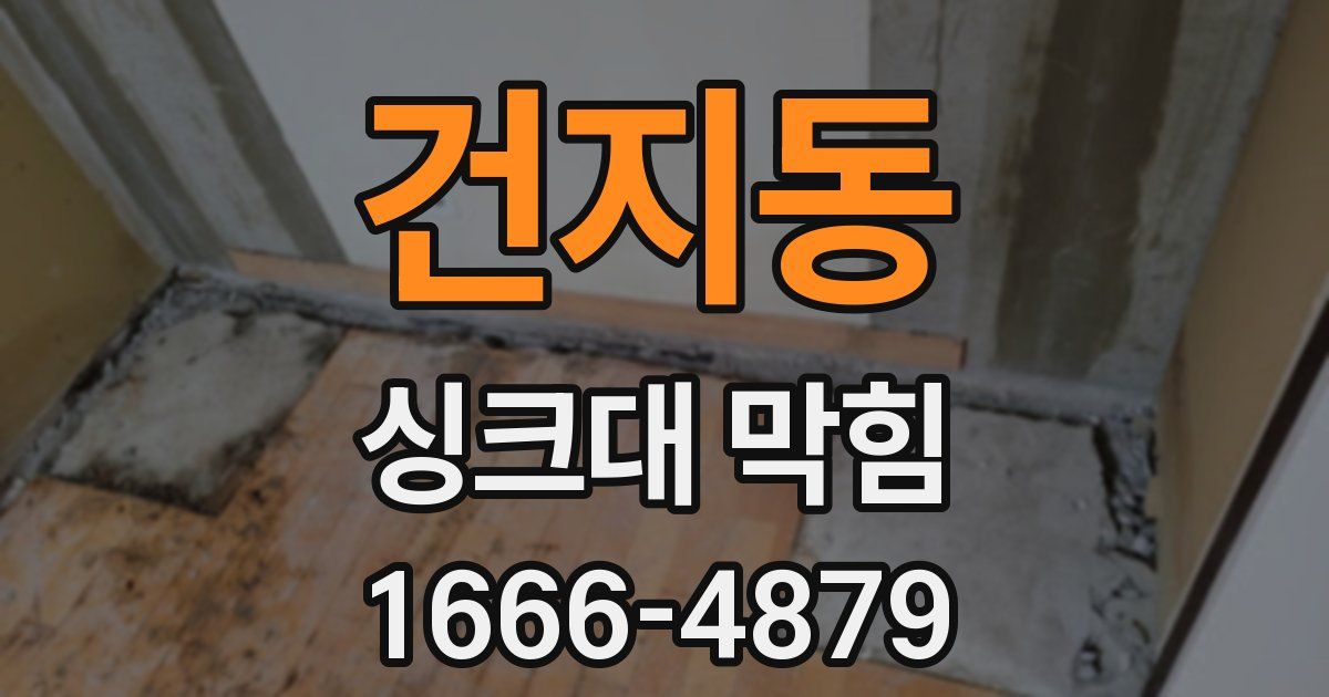 건지동 싱크대 막힘