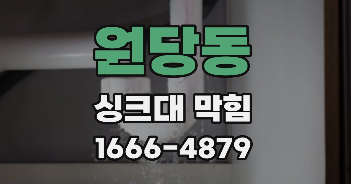 원당동 싱크대 막힘